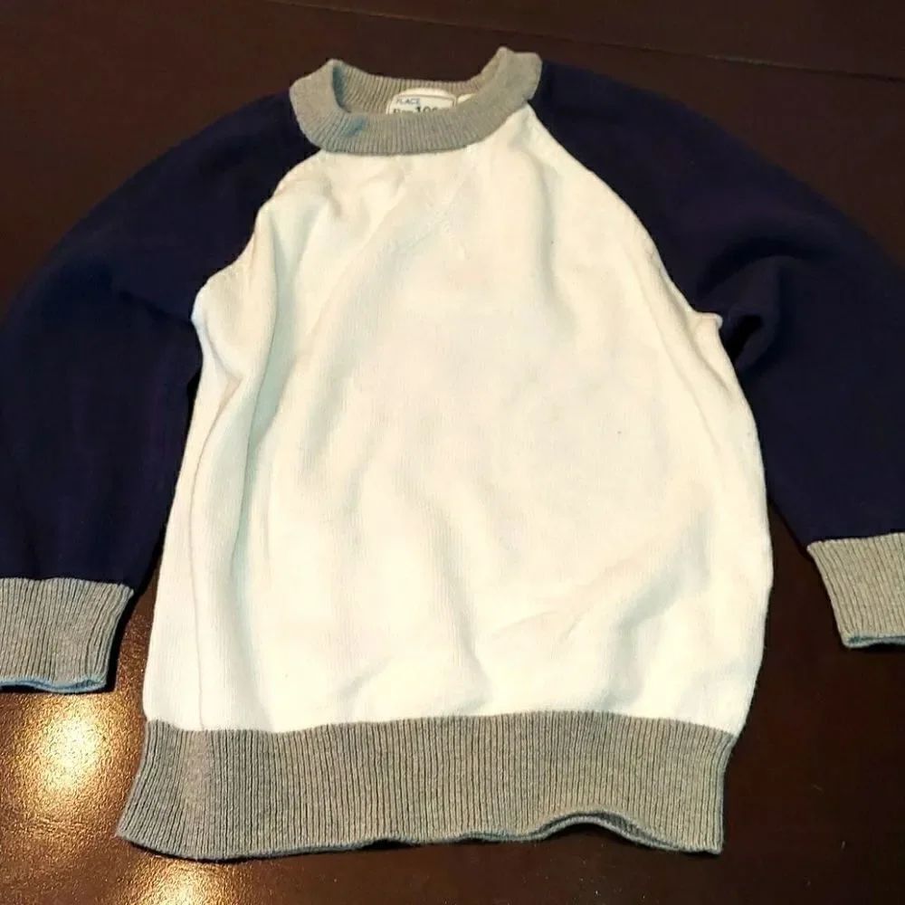 Children's Place Blue White Sweater 2T